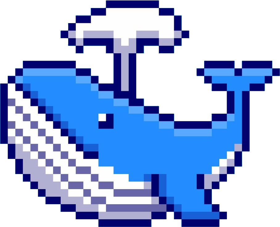 Trade Moby pixel whale mascot